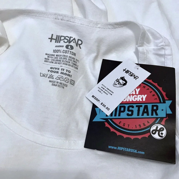 Hipstar NWT White Grapic Tank Top Men M *Please See Description* - Picture 7 of 7